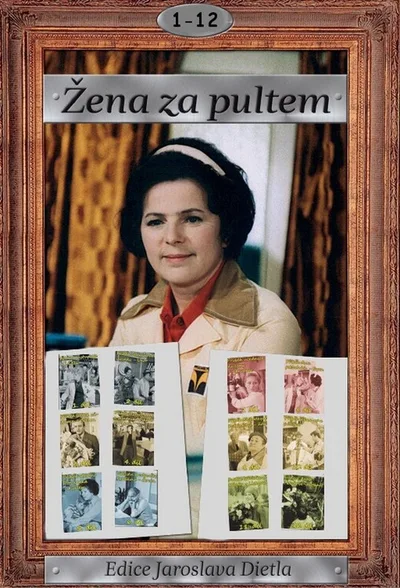 Zena za pultem poster