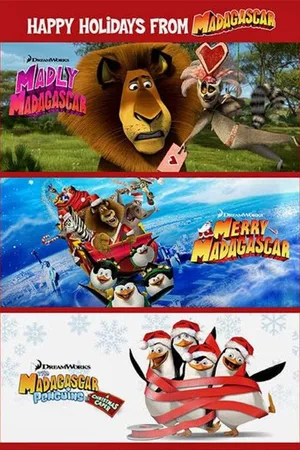 Dreamworks Happy Holidays from Madagascar poster