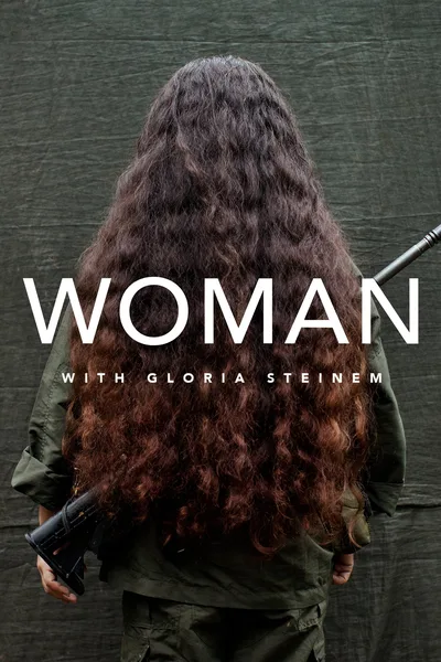 Woman with Gloria Steinem poster