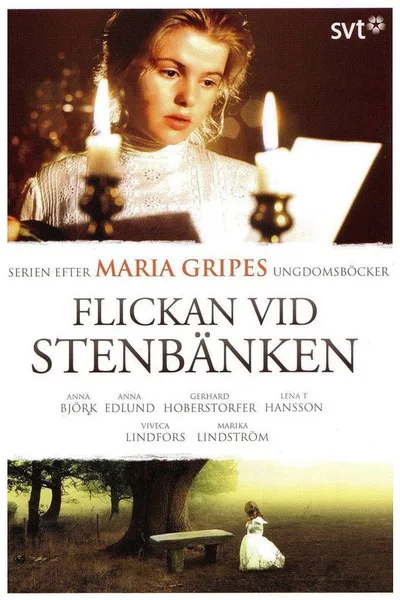 Flickan vid stenbänken poster